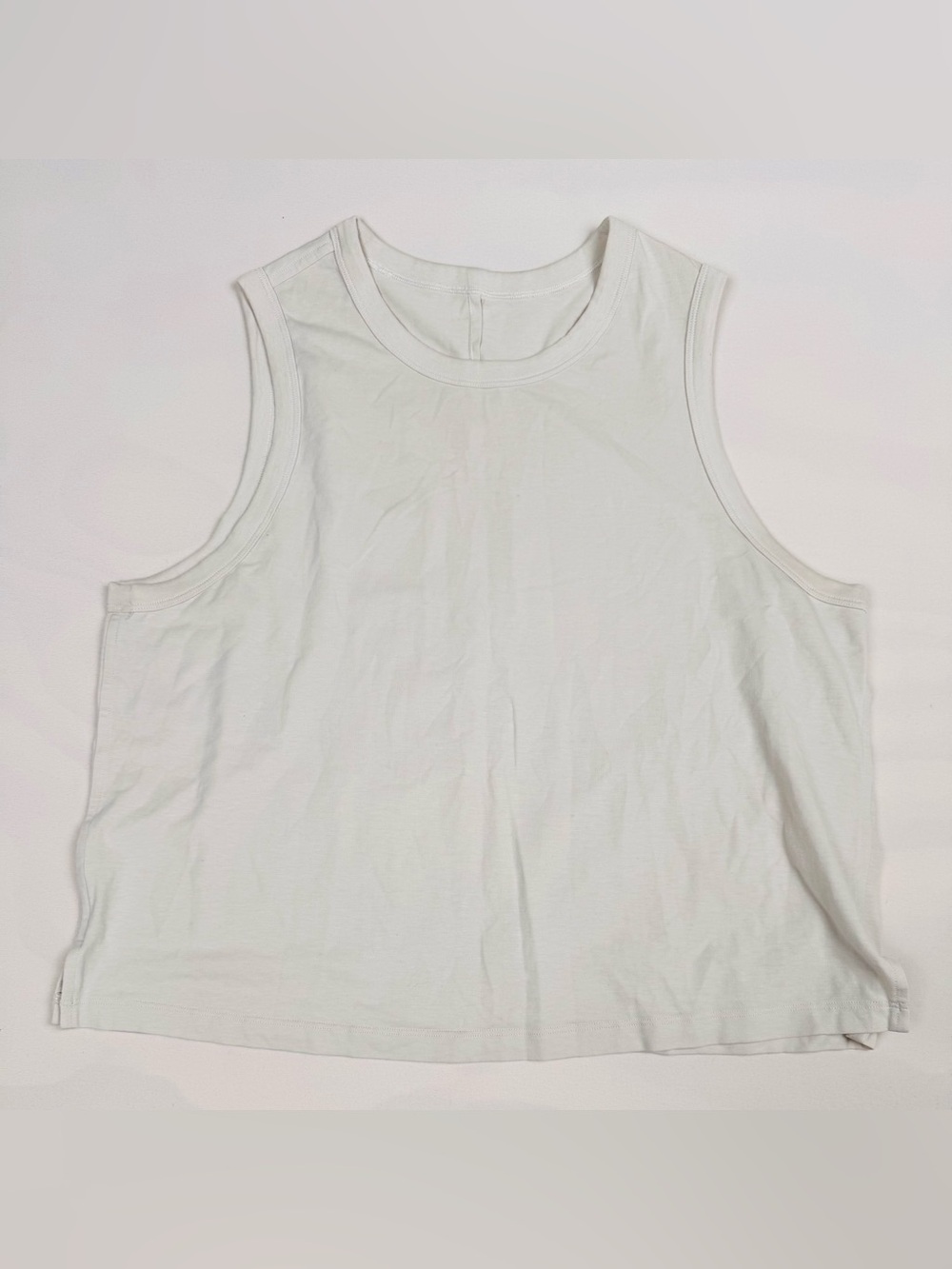 Lululemon Classic-Fit Cotton-Blend Tank Top White Women’s 8 Retail $48